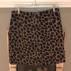 Ann Taylor Flannel Cheetah Print Miniskirt